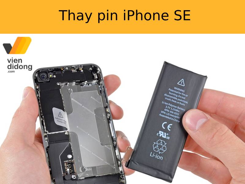 Thay pin iPhone SE tại Viện Di Động