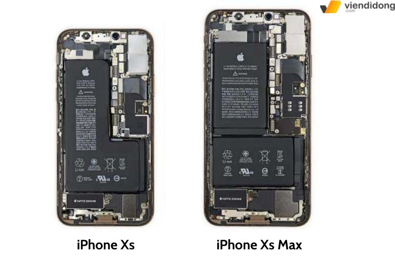 Thay pin iPhone Xs Max 2 Pin iPhone Xs Max có dung lượng vượt trội hơn iPhone X và Xs