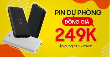 Chương trình giảm sốc cuối tuần: Pin sạc dự phòng đồng giá 249k