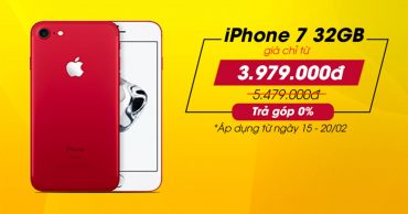 iPhone 7 32GB giảm sốc 400k, giờ chỉ còn 3.979k