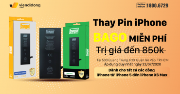 Pin bị chai, pin bị phồng đến Viện Di Động thay MIỄN PHÍ nhân ngày khai trương cửa hàng mới 533 Quang Trung