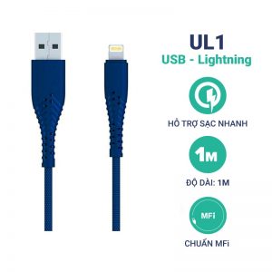 Cáp sạc USB - Lightning 1m MFI Umetravel UL1
