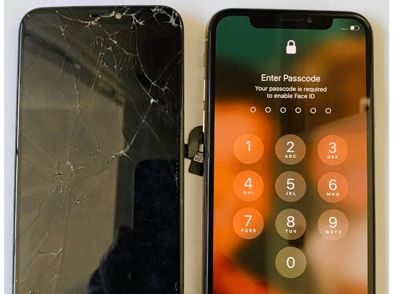 màn hình iPhone XS bị vỡ 1