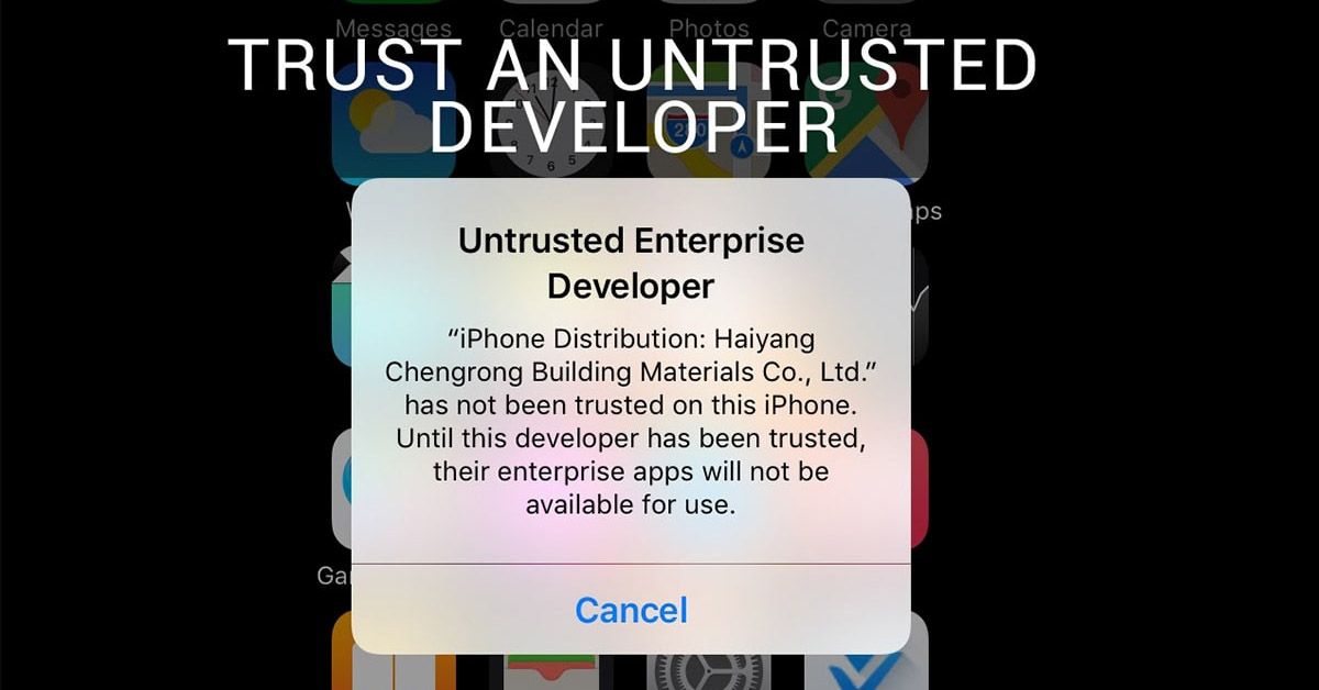 Cách sửa lỗi Untrusted Developer trên iOS như thế nào?