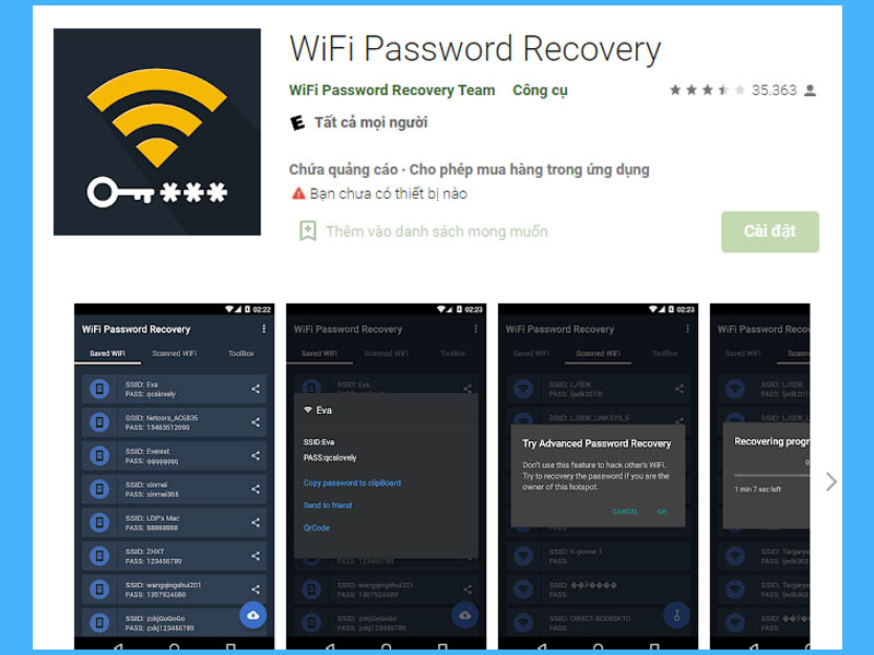 xem mật khẩu Wifi trên Android 4