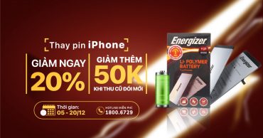 Tháng 12, giảm ngay 20% giá trị khi thay pin Energizer cho iPhone tại Viện Di Động 1200x677 4