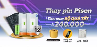Năm mới, thay pin Pisen chính hãng tại Viện Di Động nhận ngay bộ quà tặng hấp dẫn trị giá đến 240k 1200x677 7