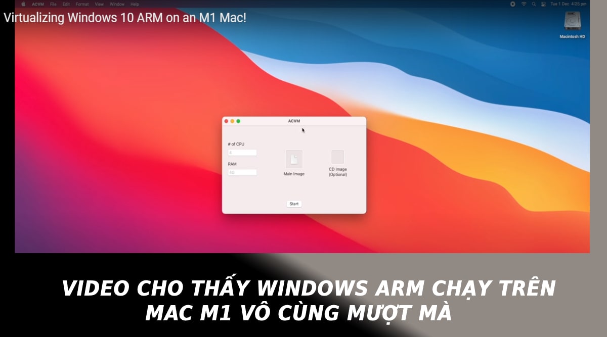 Video cho thấy Windows ARM chạy trên Mac M1 vô cùng mượt mà