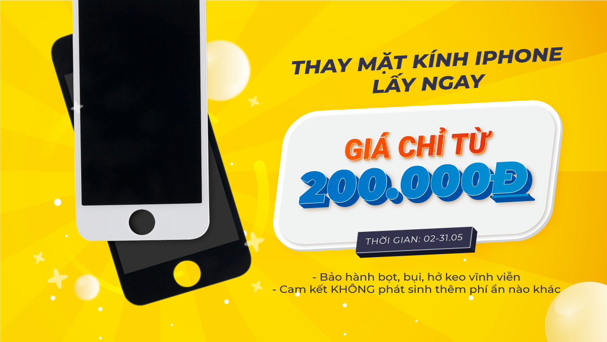 Thay mặt kính iPhone lấy ngay tại Viện Di Động với giá siêu ưu đãi, chỉ từ 200.000đ