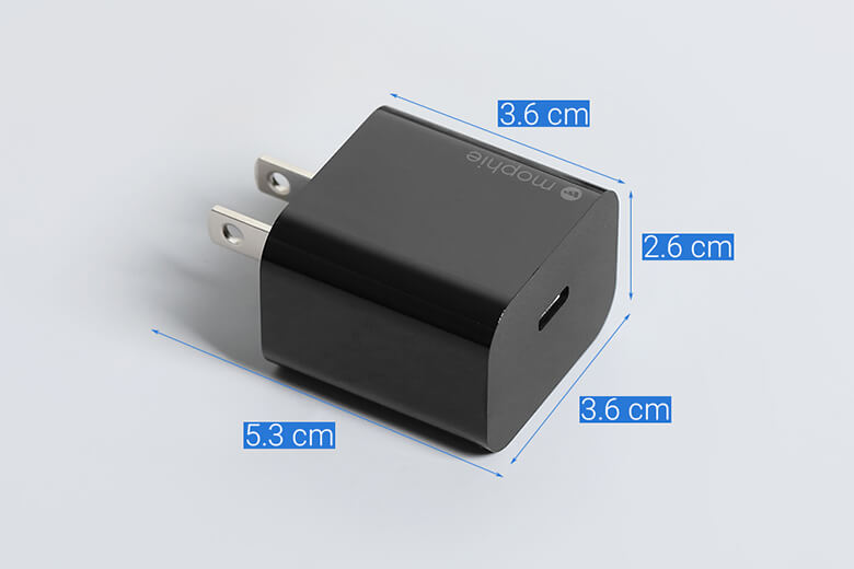 Kích thước sản phẩm Mophie PD 20W USB-C