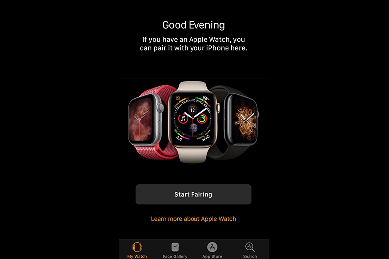 Cách khác mở ứng dụng Apple Watch trên iPhone, sau đó chạm vào Ghép đôi đồng hồ mới.