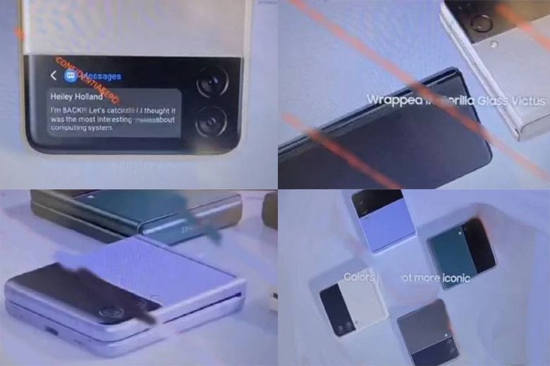Rò rỉ thiết kế Samsung Galaxy Z Flip 3 với camera kép dọc hinh anh ro ri samsung galaxy z flip viendidong