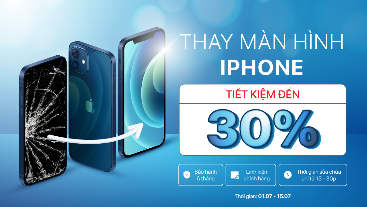 Thay màn hình iPhone chính hãng và nhanh gọn mà còn tiết kiệm được đến 30% – Đến Viện Di Động ngay