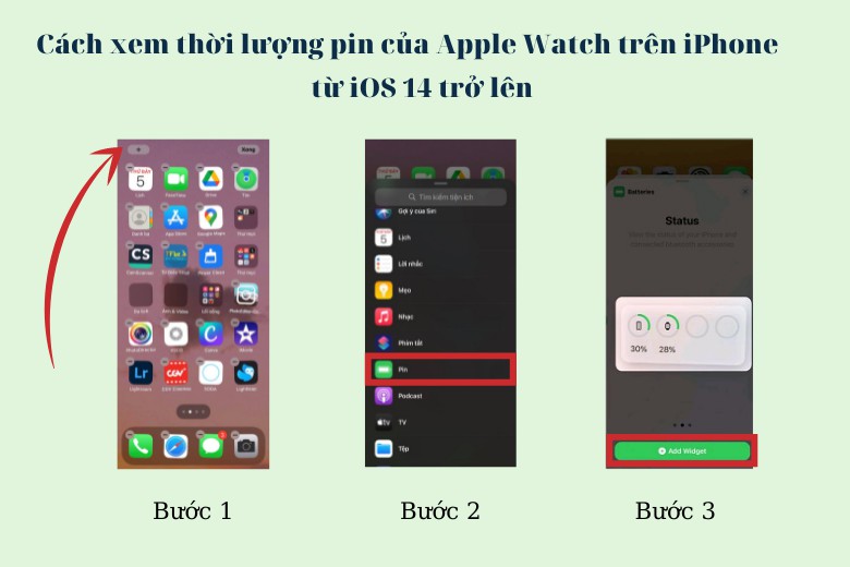 Cách xem thời lượng pin của Apple Watch trên iPhone