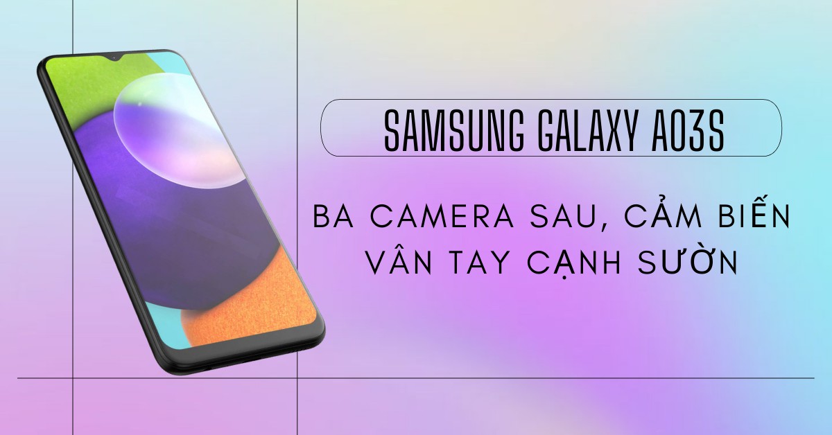Lộ diện thiết kế của Samsung Galaxy A03s: Cảm biến vân tay cạnh sườn, phân khúc dưới 4,7 triệu đồng