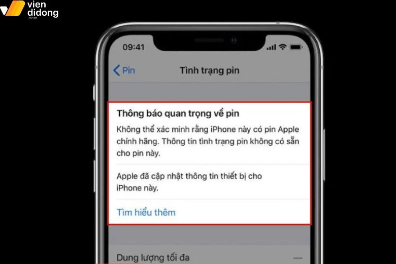 Một số trường hợp iPhone 13 có thể hiển thị cảnh báo pin