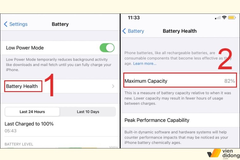 Bạn có thể kiểm tra pin iPhone 13 Mini bằng Battery Health 