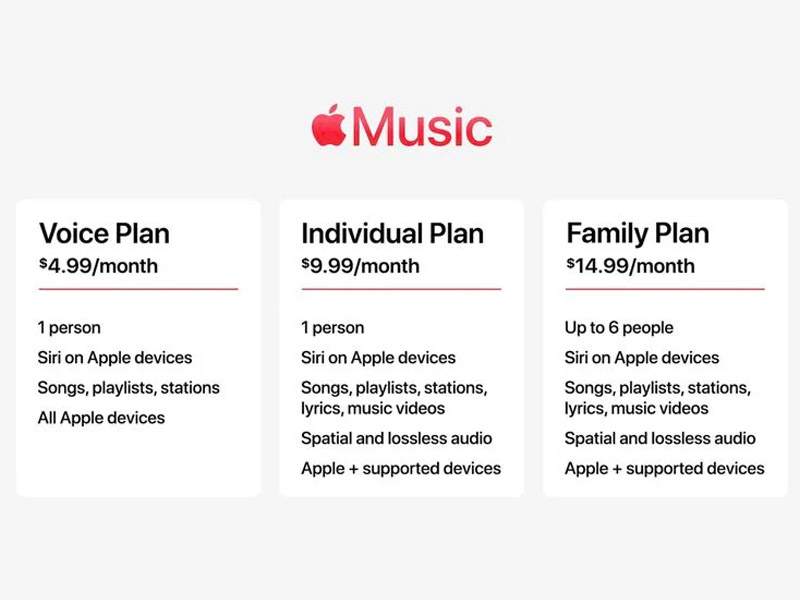 apple music voice plan