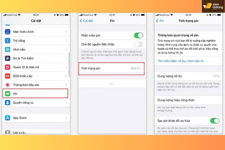 Cách kiểm tra độ chai pin iPhone siêu chính xác, đơn giản và nhanh chóng 1 Bạn vào cài đặt và chọn pin là sẽ xem được tình trạng pin hiện tại