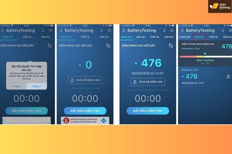 Cách kiểm tra độ chai pin iPhone siêu chính xác, đơn giản và nhanh chóng 7 Bạn chọn đánh giá và cấp quyền truy cập là có thể kiểm tra pin