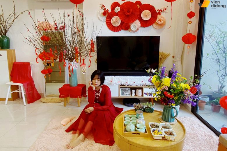 Tận dụng ánh sáng tự nhiên khi selfie ngày Tết