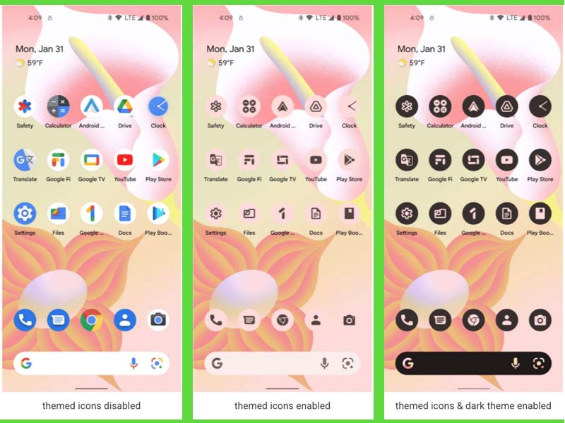 Android 13 Beta chủ đề
