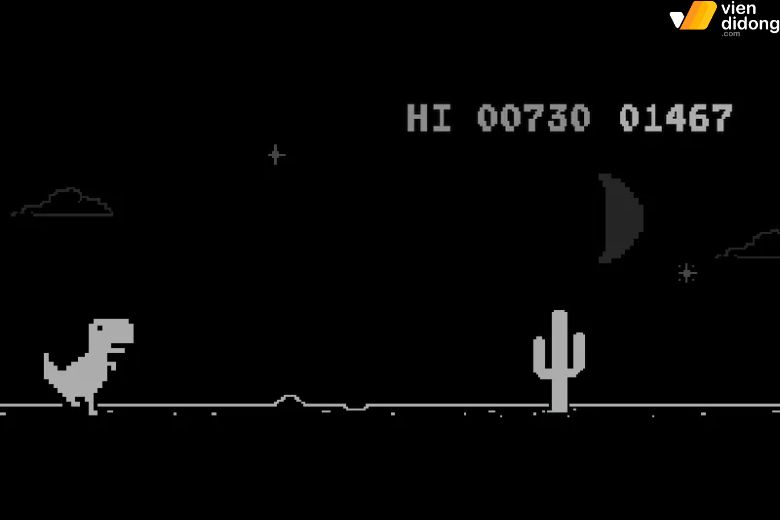 3 cách hack trò chơi khủng long Chrome một cách đơn giản 2 Game sẽ chuyển ra chế độ tối mỗi khi bạn lần lượt đạt được 700 điểm