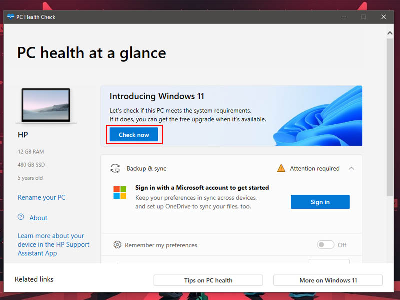 cách tải Windows 11 health
