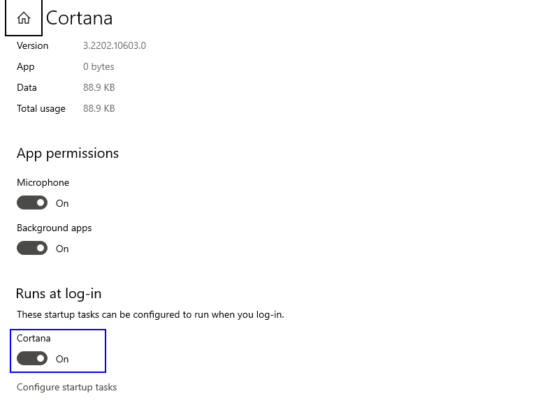 gỡ cài đặt Cortana bật win 10