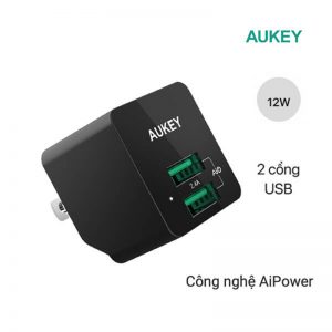 Củ sạc nhanh 12W Aukey PA-U32 BK