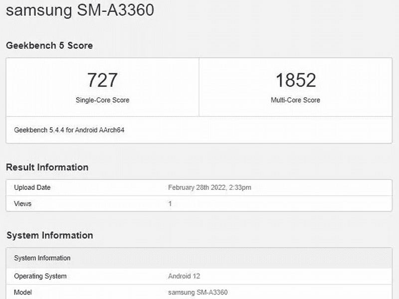 Samsung Galaxy A33 5G geek 1