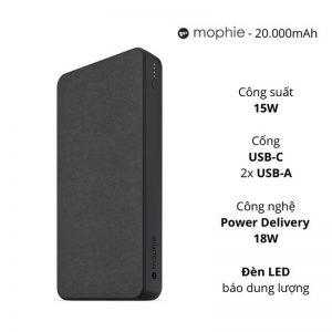 Pin sạc dự phòng Mophie Powerstation 20.000mAh PD