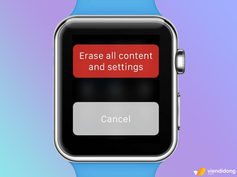 Apple Watch không hiện thông báo reset