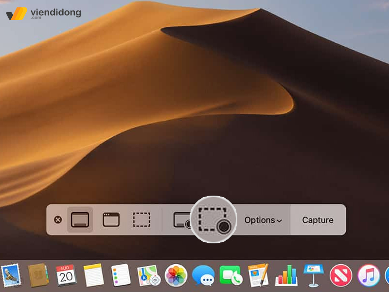 Cách quay màn hình MacBook có tiếng một phần