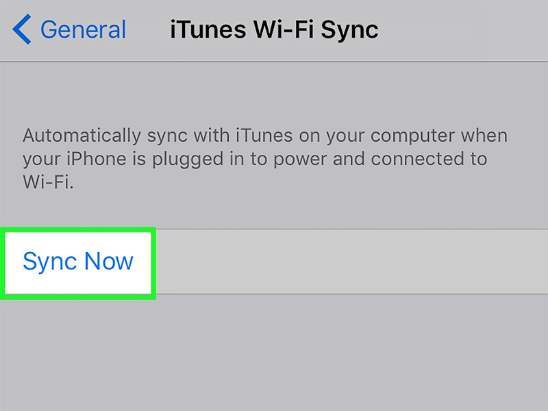 đồng bộ iPhone với MacBook sync now