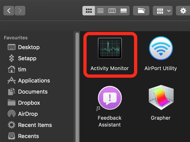 MacBook bị treo activity monitor