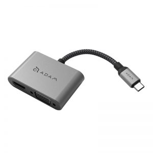 Cổng chuyển 2in1 USB-C Adam Elements Casa To HDMI & VGA