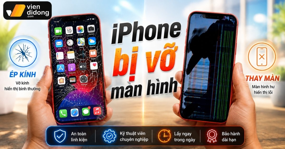 Tổng hợp cách khắc phục khi iPhone bị vỡ màn hình đơn giản, hiệu quả