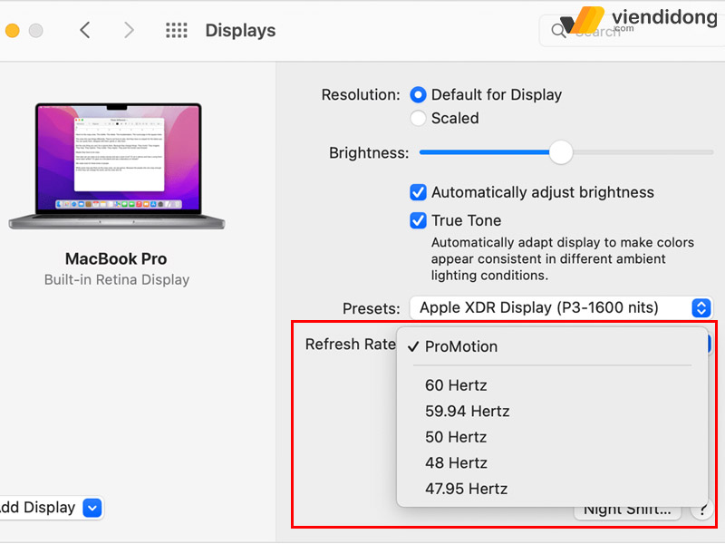 Lỗi màn hình MacBook rate