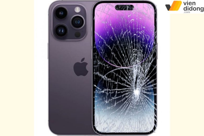 Màn hình bị cấn đè là nguyên nhân khiến màn hình iPhone 14 Pro liệt