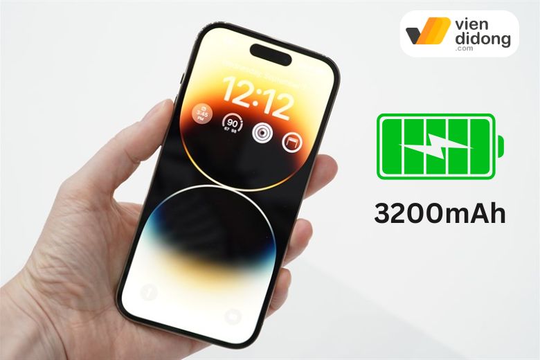 iPhone 14 Pro với dung lượng 3200mAh với hiệu suất ổn định