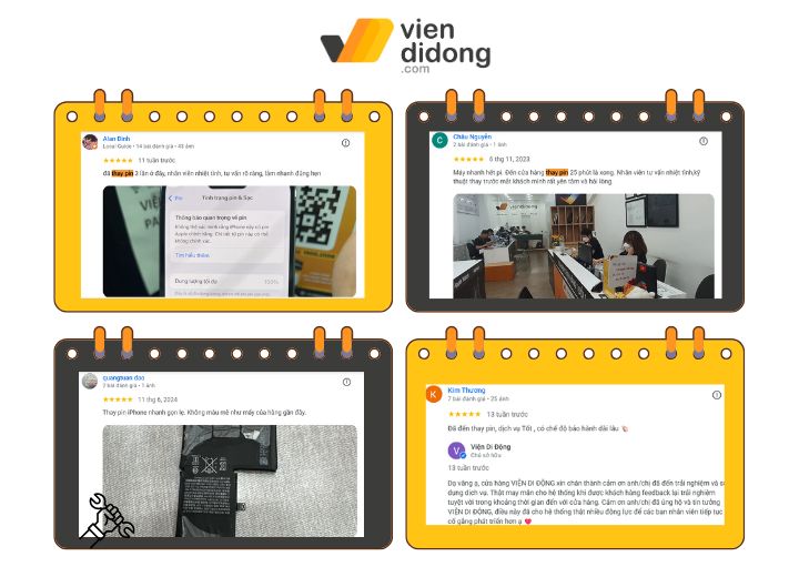 Những lượt đánh giá 5 sao trên Google Review