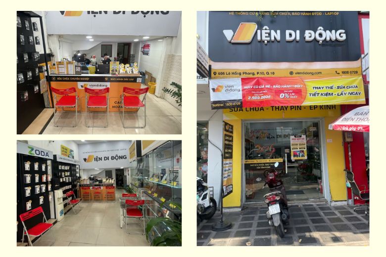 Địa chỉ các chi nhánh Viện Di Động tại TP.HCM & các tỉnh 3 Cửa hàng Viện Di Động Lê Hồng Phong, hỗ trợ kiểm tra và xử lý sự cố thiết bị