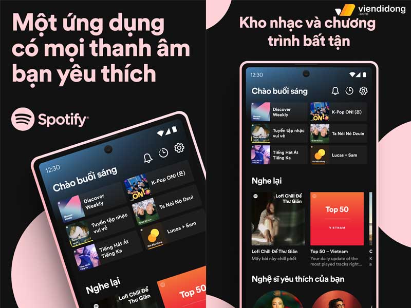 app nghe nhạc offline spotify