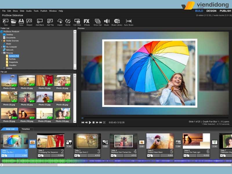 Phần mềm edit video trên máy tính proshow