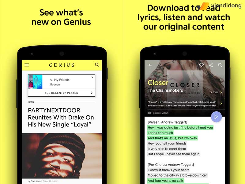 app nhận diện bài hát Genius