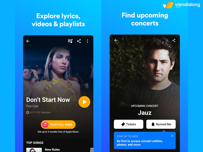 app nhận diện bài hát shazam