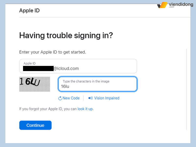 Lấy lại mật khẩu ID Apple sđt 1