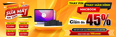 Thay pin, màn MacBook giảm 45%