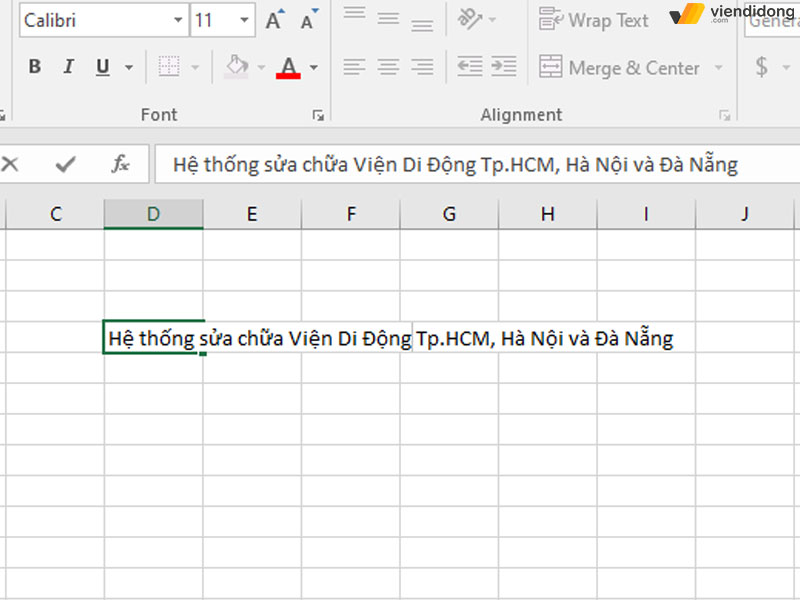 Cách xuống dòng trong Excel alt 1